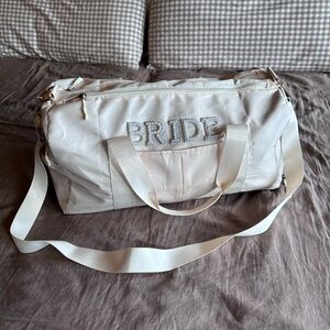 Elegant White Bride Duffel Bag